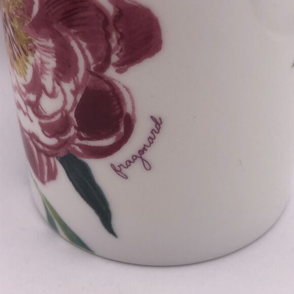 Fragonard Parfumeur Bathroom Set Floral Rose Soap Dish Toothbrush Cup - Picture 3 of 8